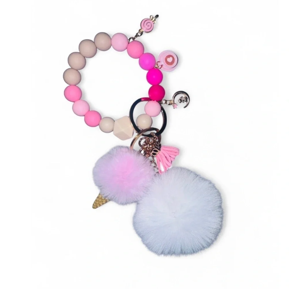 Sweet Treat Women’s Silicone Beaded Keychain